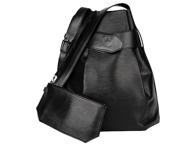 Louis Vuitton Balck Epi Leather Sac De Paule Shoulder Bag Black  ref.1327687