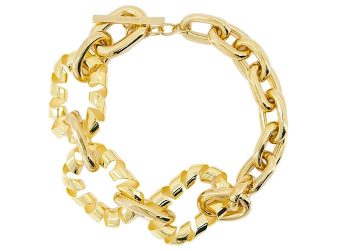 Paco Rabanne XL Link Twist Necklace - Rabanne - Metal - Gold Golden Metallic  ref.1327711