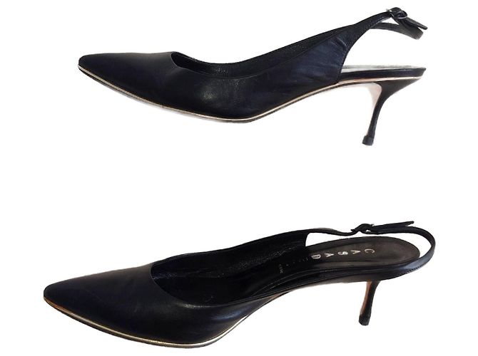 Casadei Leather Pumps with Strap Black