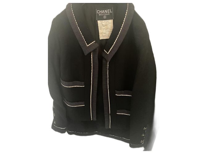 Cambon Chanel Abito d'epoca del 1994 per sfilata Blu navy