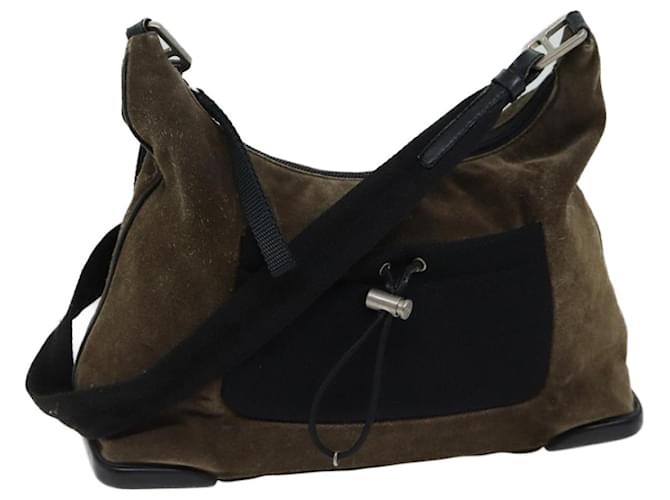 PRADA Shoulder Bag Suede Brown Auth ar11589b  ref.1327878