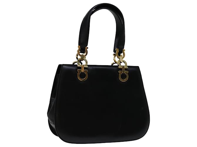 Salvatore Ferragamo Hand Bag Leather Black Auth 69894  ref.1327957