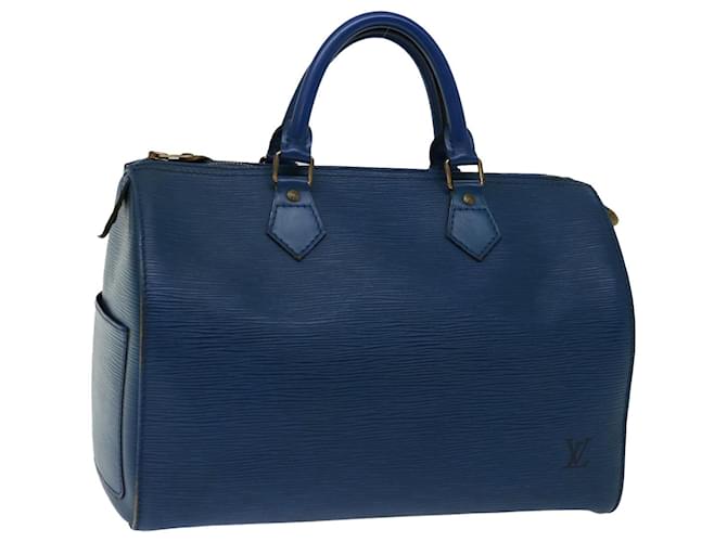 Louis Vuitton Epi Speedy 30 Hand Bag Toledo Blue M43005 LV Auth 69462 Leather  ref.1327959