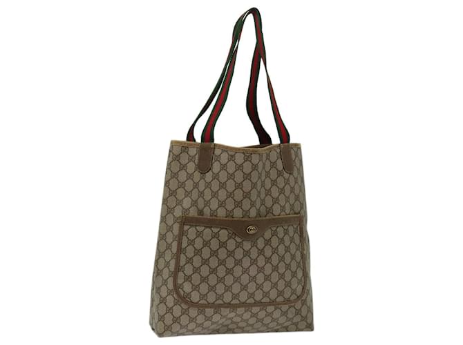 Sac cabas GUCCI GG Supreme Web Sherry Line Beige Rouge Vert 39 02 003 auth 69958  ref.1328007