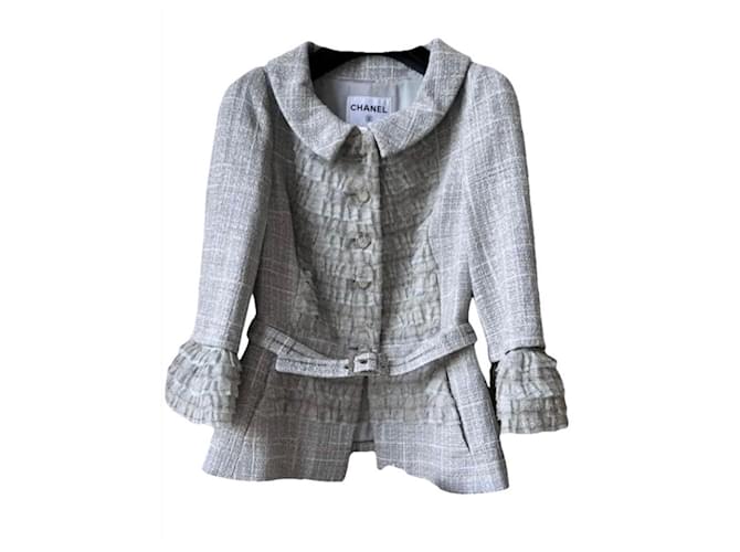 Chanel Giacca in tweed con bottoni gioiello da 11.000 dollari di Jewel Buttons Paris / Versailles.  ref.1328020