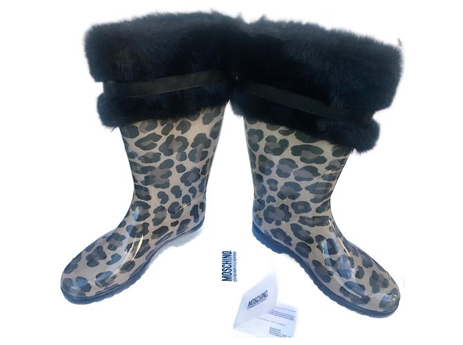 Botas de goma Moschino Cheap And Chic Leopardo