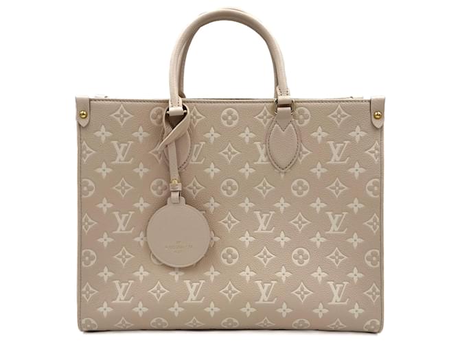 Louis Vuitton Onthego MM Spring in the City Empreinte Leather Tote Bag Beige  ref.1328038