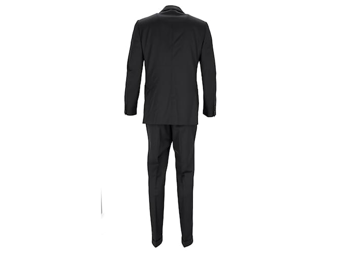 Ermenegildo Zegna Dreiteiliger Anzug aus schwarzer Wolle  ref.1328054