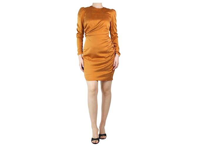 Zimmermann Mini robe drapée orange - taille UK 10 Soie  ref.1328068