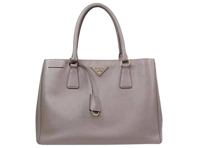 Prada Grey medium Saffiano leather Galleria top handle bag  ref.1328093