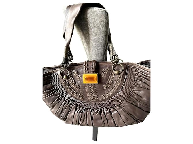 Dior Handbags Brown Leather  ref.1328100