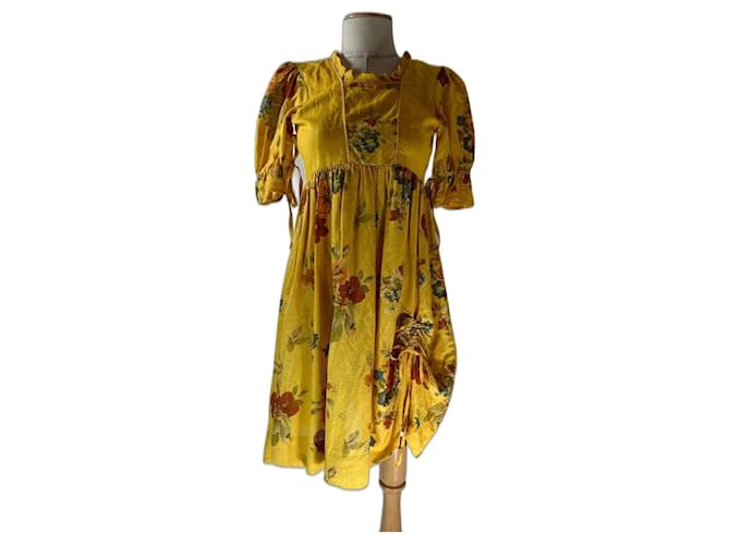 Autre Marque Dresses Multiple colors Yellow Linen  ref.1328108