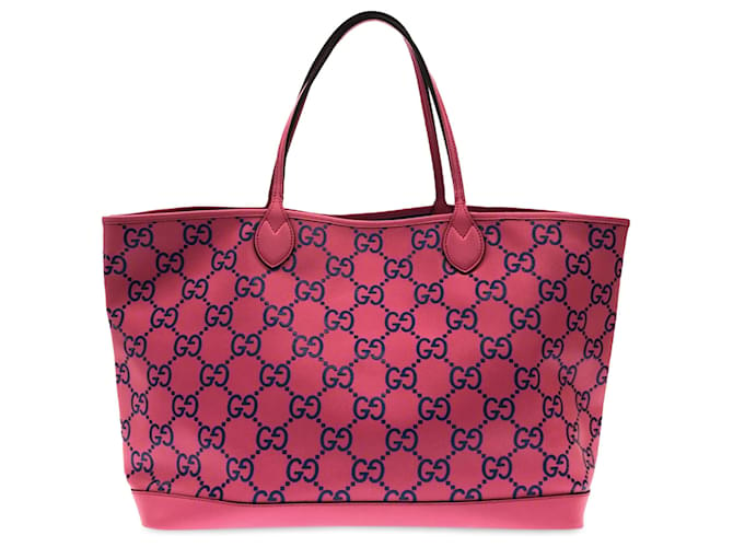 Gucci Pink Large GG Embossed Tote Leather Pony-style calfskin  ref.1328134