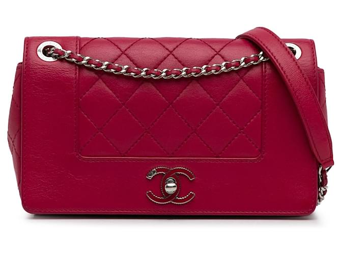 Chanel Pink Small Mademoiselle Vintage Quilted Flap Leather  ref.1328162