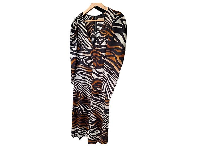 Tara Jarmon Romelle Kleid mit Zebra Muster Schwarz
