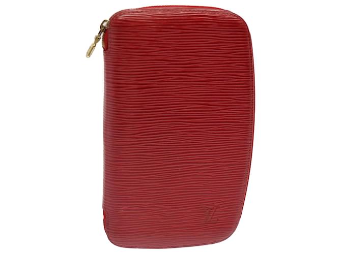 LOUIS VUITTON Epi Agenda Geode Wallet Red M63877 LV Auth 69833 Leather  ref.1328344