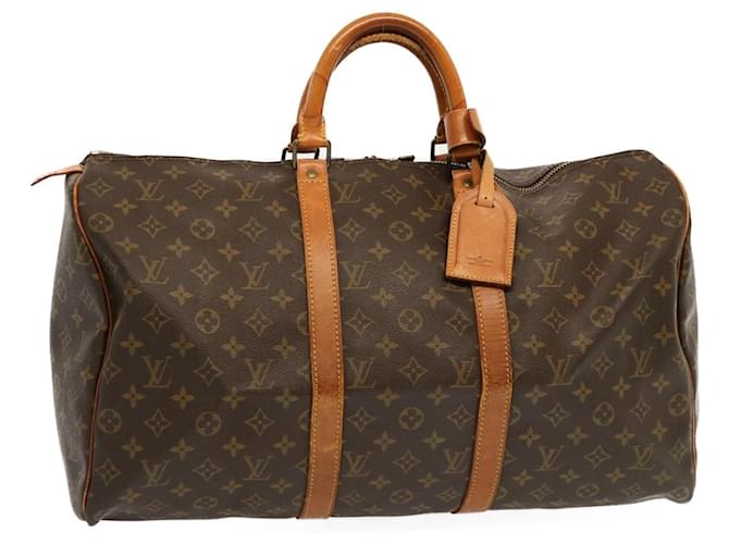 Louis Vuitton Monograma Keepall 50 Boston Bag M41426 Autenticação de LV 69915 Lona  ref.1328351