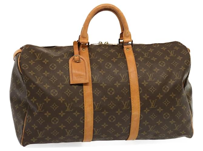Louis Vuitton Monogram Keepall 50 Boston Bag M41426 LV Auth 70016 Cloth  ref.1328358
