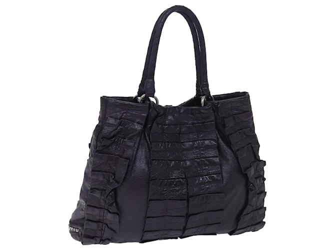 Miu Miu Hand Bag Leather Purple Auth bs13289  ref.1328361