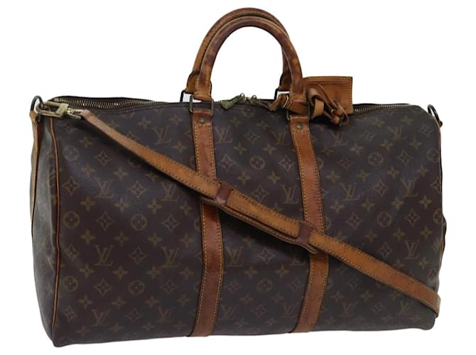 Louis Vuitton Monogram Keepall Bandouliere 50 Boston Bag M.41416 LV Auth 69916 Monogramm Leinwand  ref.1328394