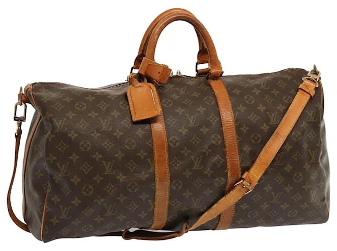 Louis Vuitton Monogram Keepall Bandouliere 55 Boston Bag M41414 LV Auth 67844 Cloth  ref.1328434