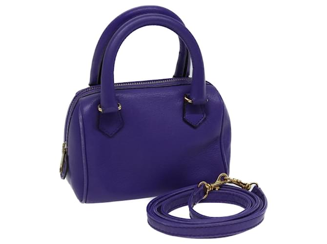 Céline CELINE Hand Bag Leather 2way Purple Auth 69720  ref.1328464