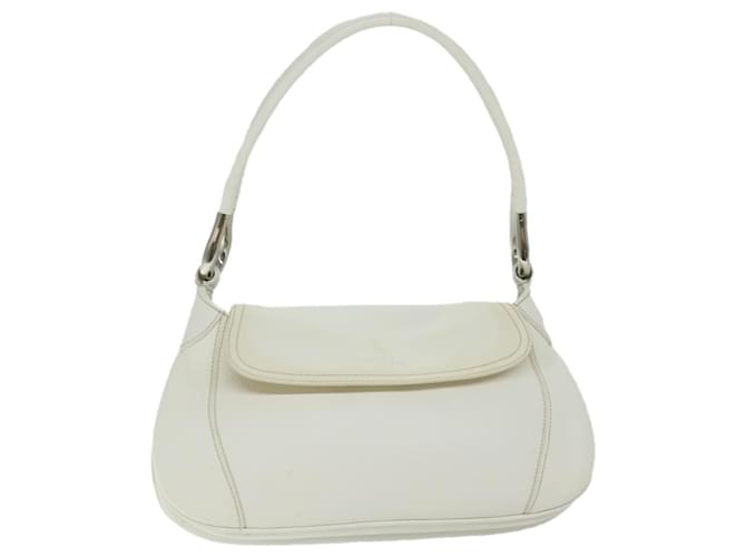 PRADA Shoulder Bag Leather White Auth ep3809  ref.1328470
