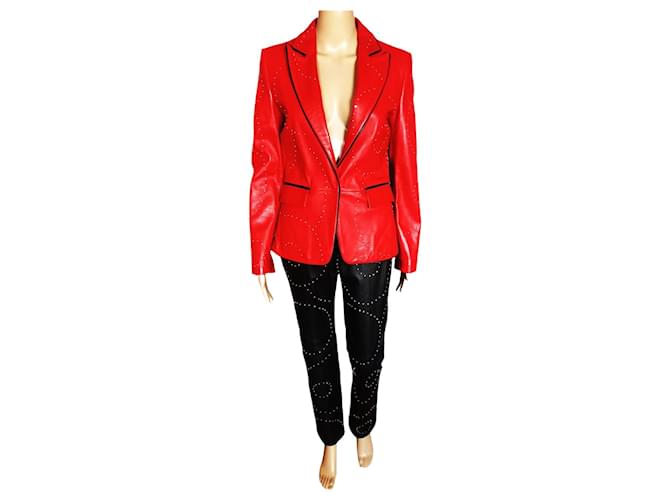ICEBERG  Jackets T.fr 34 leather Red  ref.1328518