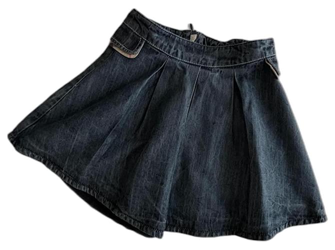 Burberry denim skirt Blue Cotton  ref.1328549