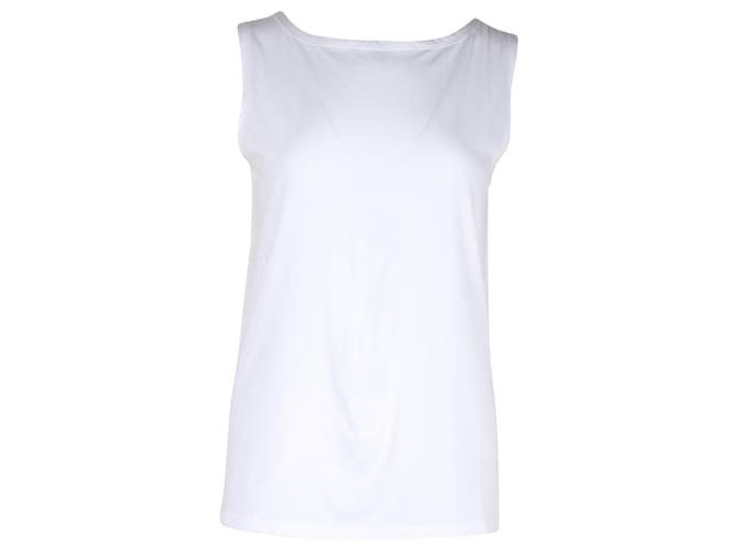 Camiseta sin mangas Prada en algodón blanco  ref.1328572