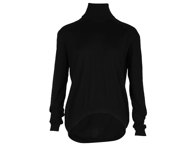 Pull à col montant Givenchy en laine noire