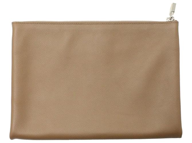Hermès Atout 26 Flat Pouch in Brown Calfskin Leather Pony-style calfskin  ref.1328620