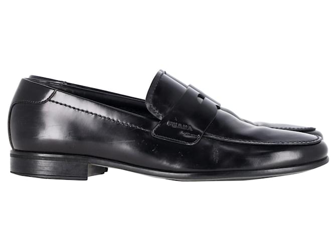 Prada Penny Loafers in Black Leather  ref.1328623