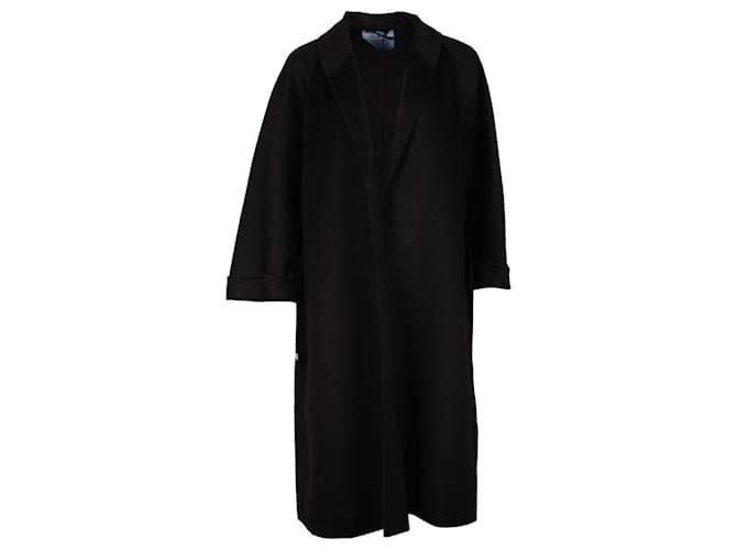Prada Long Coat in Black Wool  ref.1328637