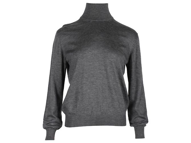 Rollkragenpullover von Giorgio Armani aus grauem Kaschmir