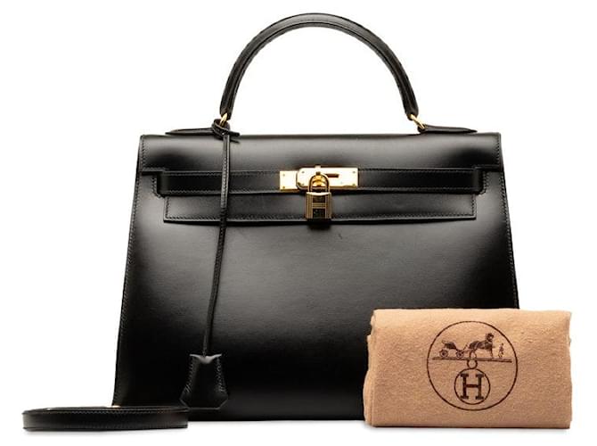 Hermès Caixa HERMES Kelly 32 Bolsa de couro em bom estado  ref.1328691