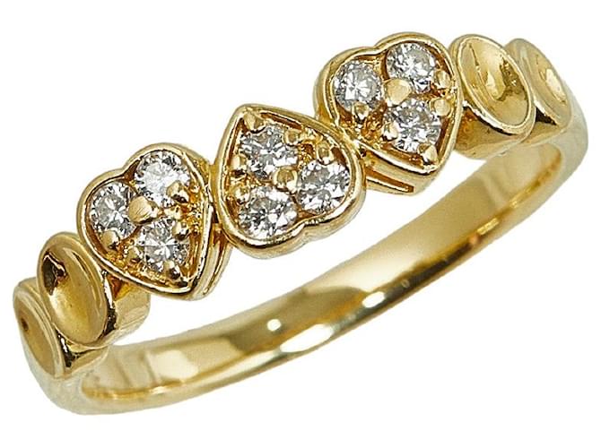 Dior 750 Heart Motif Ring in Very Good Condition Golden Metal  ref.1328700