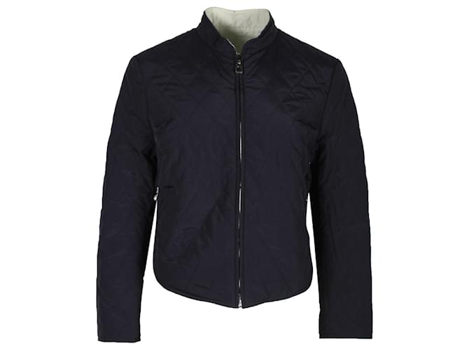 Hermès Quilted Reversible Jacket in Navy Blue Polyamide Nylon  ref.1328722