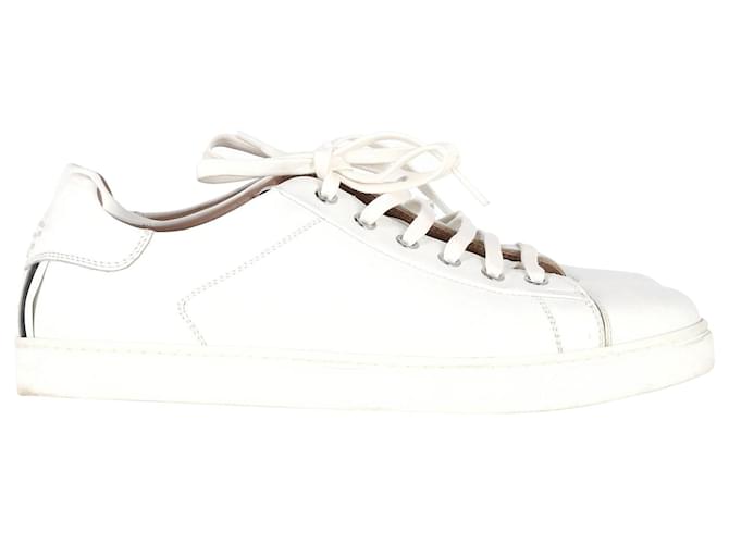 Gianvito Rossi Low-Top Sneakers in White Leather  ref.1328725
