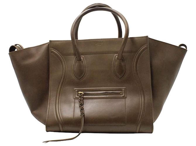 Céline Celine Medium Phantom Luggage Bag in Brown Leather  ref.1328731