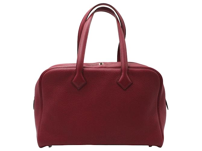 Hermès Victoria II 35 Boston Bag in Fuchsia Pink Leather  ref.1328734