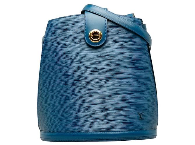 Bolso de hombro Louis Vuitton Epi Leather Cluny M52255 en muy buen estado Azul Cuero  ref.1328767