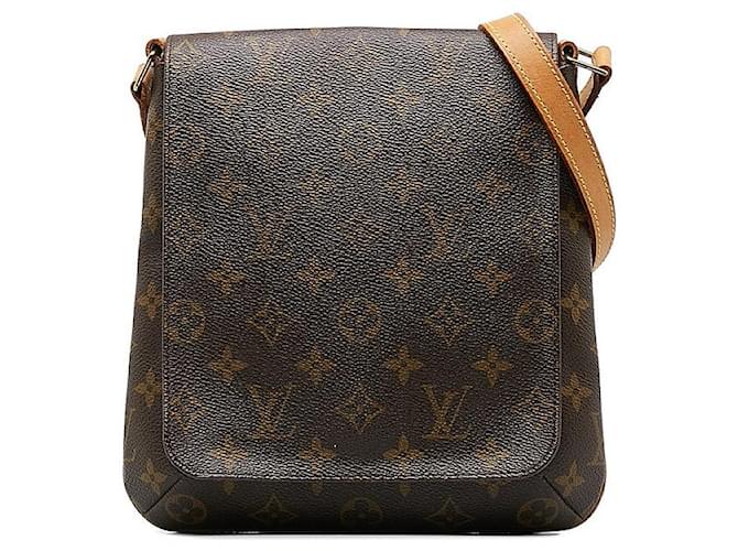 Bolso de hombro largo Louis Vuitton Monogram Musette Salsa M51387 de cuero PVC marrón en muy buen estado Castaño Plástico  ref.1328770