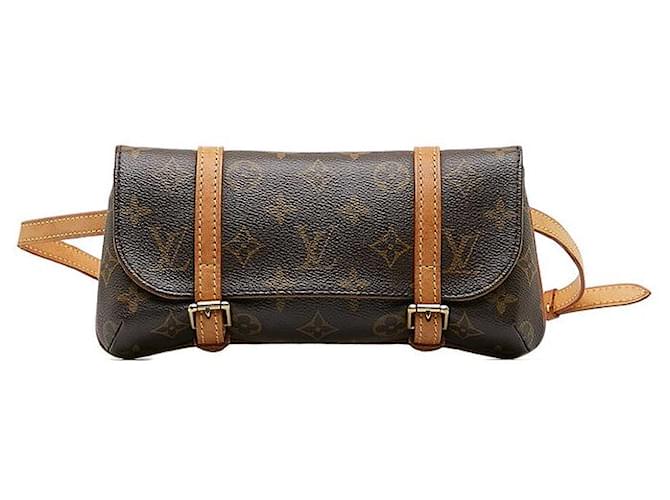 Borsa a vita Louis Vuitton Monogram Pochette Marelle M51159 in ottime condizioni Marrone Plastica  ref.1328771