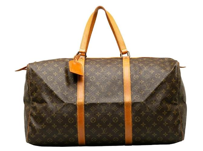 Louis Vuitton Monogram Sac Souple 55 Travel Bag Canvas M41622 in fair condition Cloth  ref.1328773