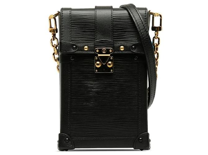 Sac à bandoulière vertical Epi Trunk Louis Vuitton M67871 en cuir noir en très bon état  ref.1328781