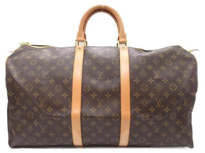 Louis Vuitton Monograma Keepall 55 Bolsa de Viagem Lona M41424 Em uma boa condição  ref.1328798