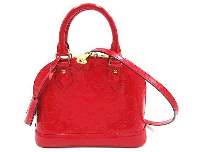 Louis Vuitton Monograma Vernis Alma BB Bolsa Couro M90174 Em uma boa condição  ref.1328804