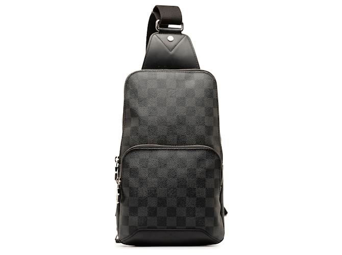 Louis Vuitton Black Damier Graphite Avenue Sling Schwarz Leinwand  ref.1328861