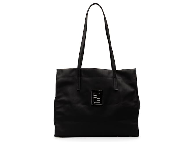 Bolso tote Fendi de nailon negro FF Nylon Paño  ref.1328870